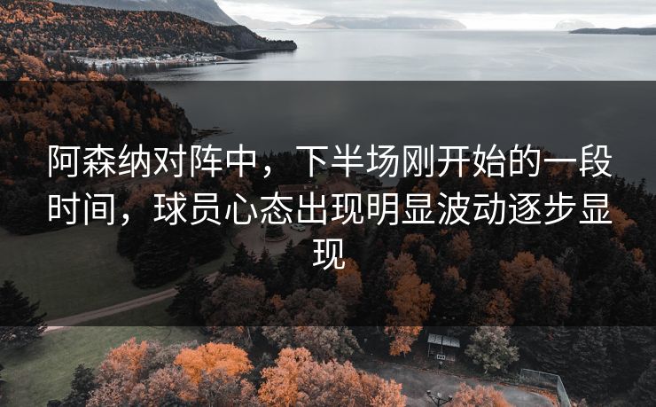 阿森纳对阵中，下半场刚开始的一段时间，球员心态出现明显波动逐步显现